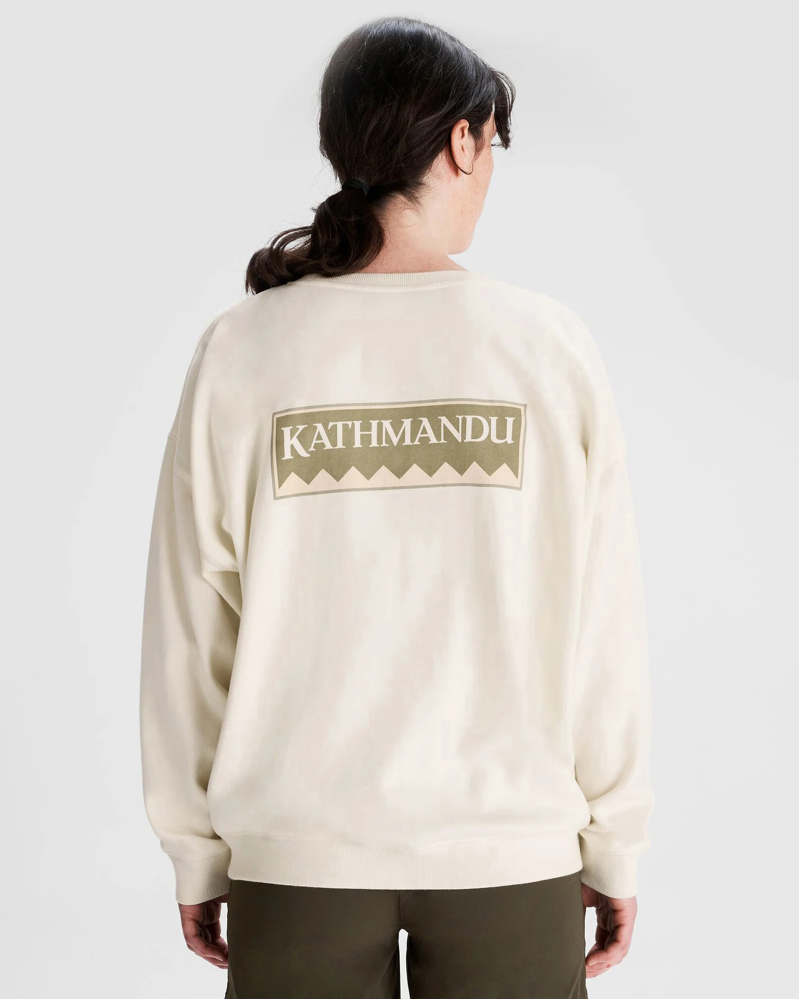 Women's Heritage Logo Slouchy LT BB Crew Sweatshirt - Natural - Image 3