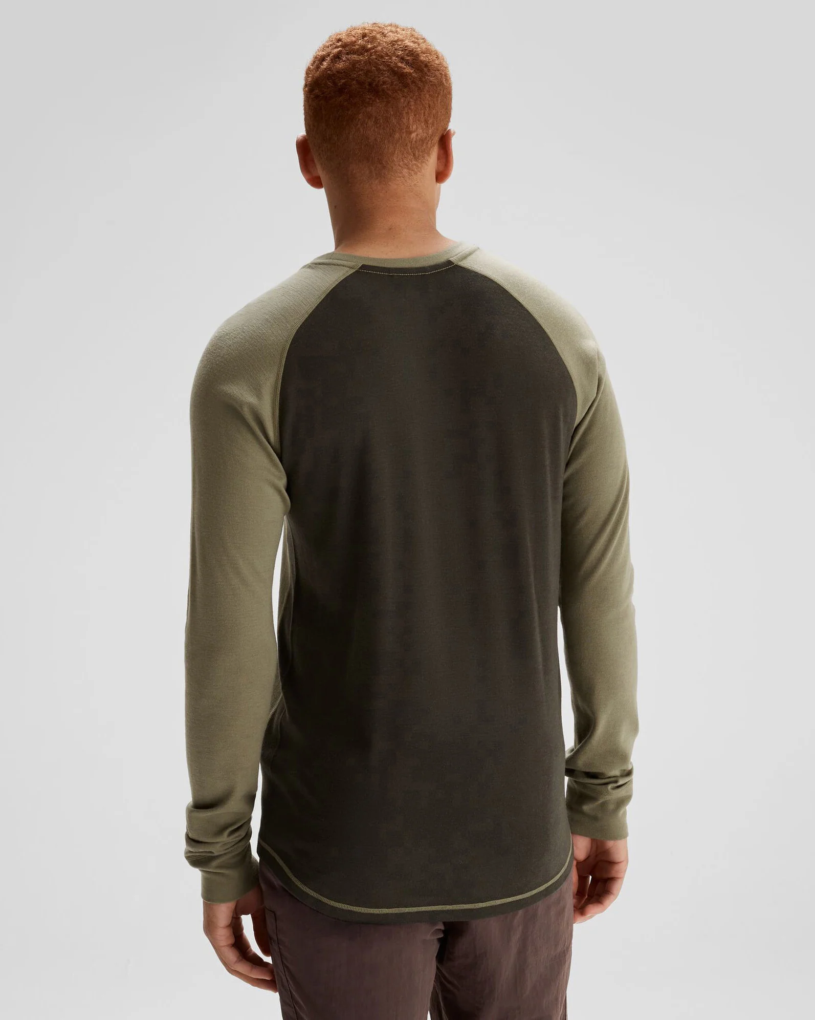Men's K-Merino 250 Long Sleeve Top - Beech/Dark Moss - Image 4