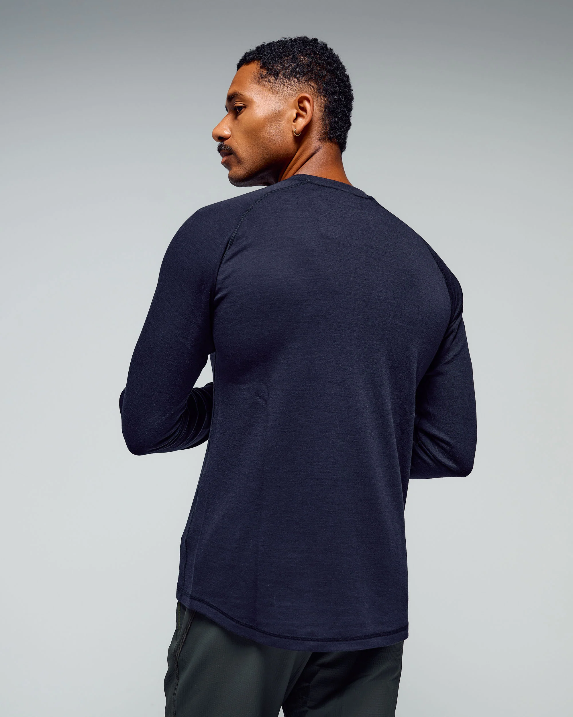 Men's K-Merino 250 Long Sleeve Top - Black Stingray - Image 3