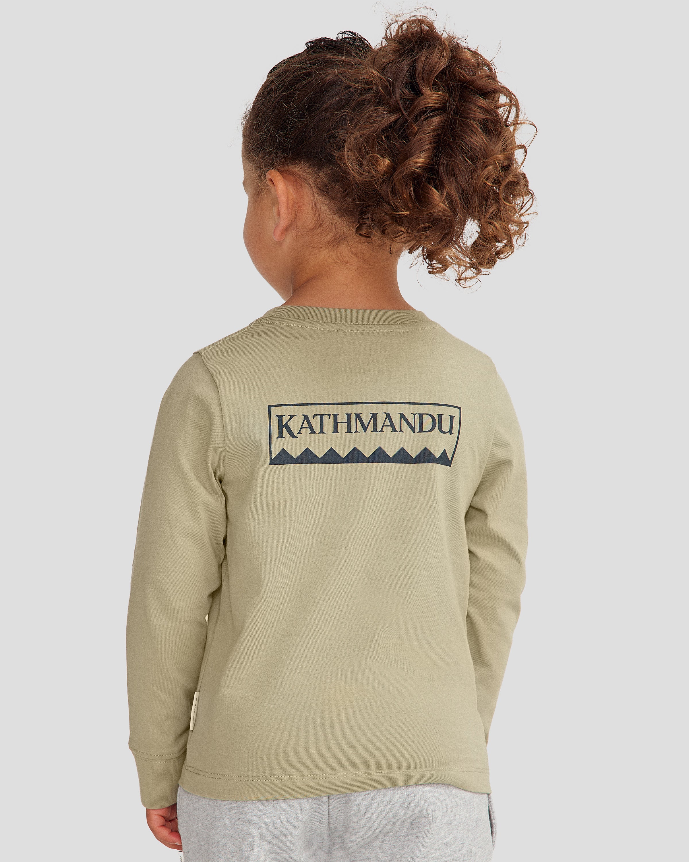 Kids' Heritage Organic Cotton Long Sleeve T-shirt - Light Beech - Image 3