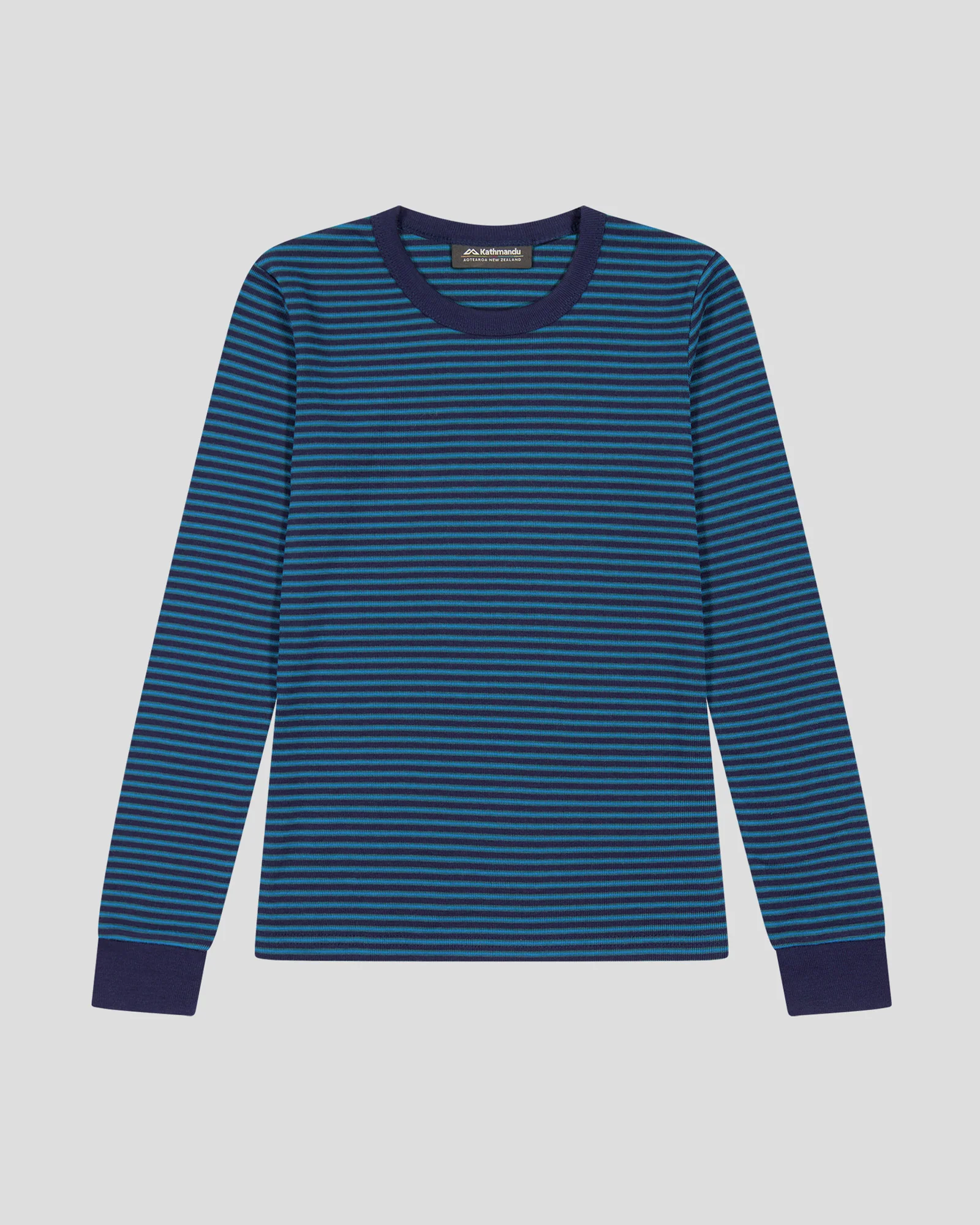 Kids' KMDCore Long Sleeve Top - Dark Eddy/Navy Stripe - Image 4