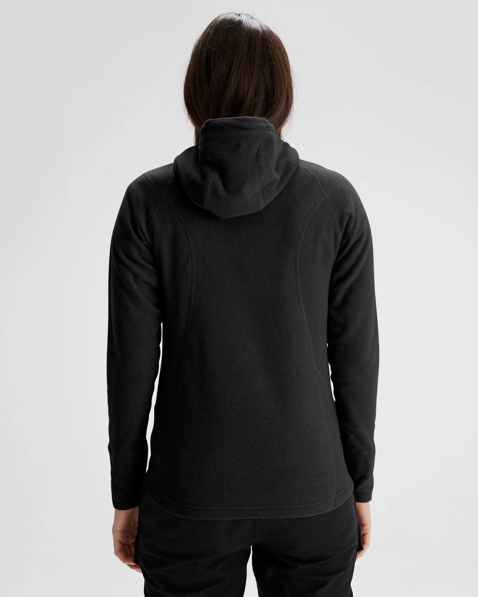 Women's Mt Aspiring Hooded Fleece Jacket  - Black Stingray - Image 4