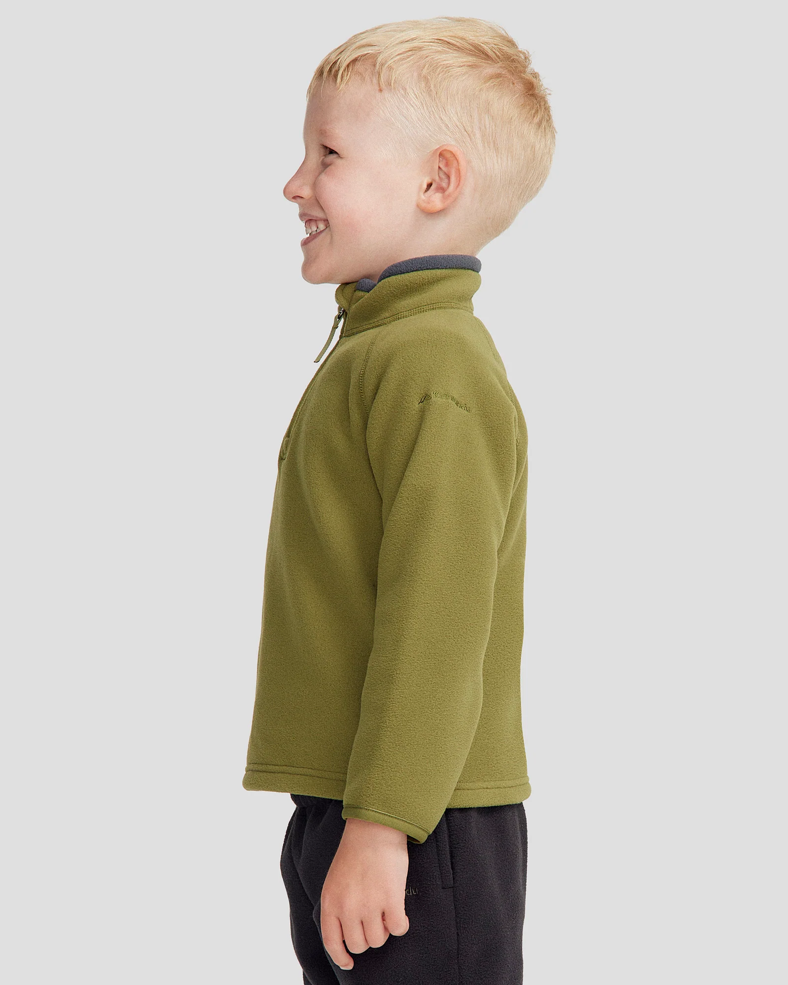 Kids' Ridge 100 PrimaLoft Bio Pullover - Dark Fern - Image 3